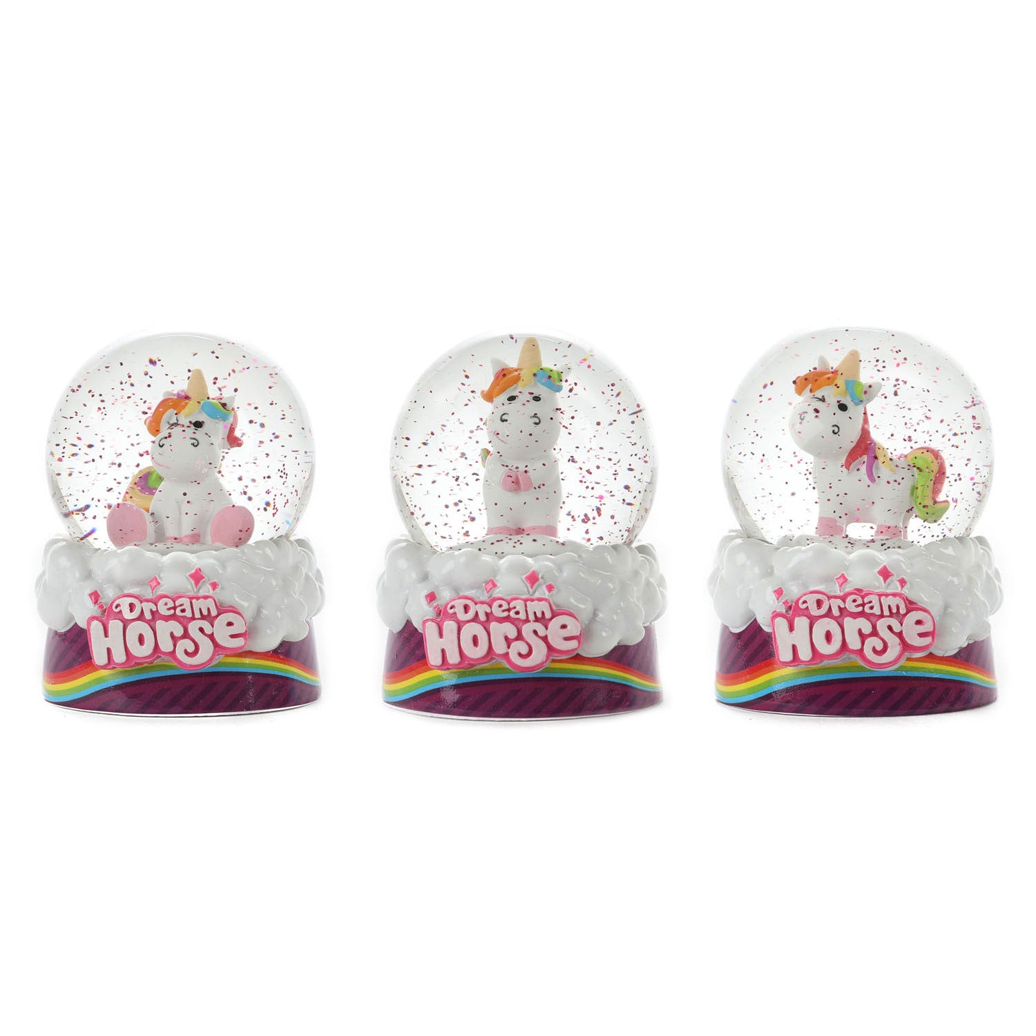 Toi-toys toi toys sneeuwbol eenhoorn ø6,5xh9cm