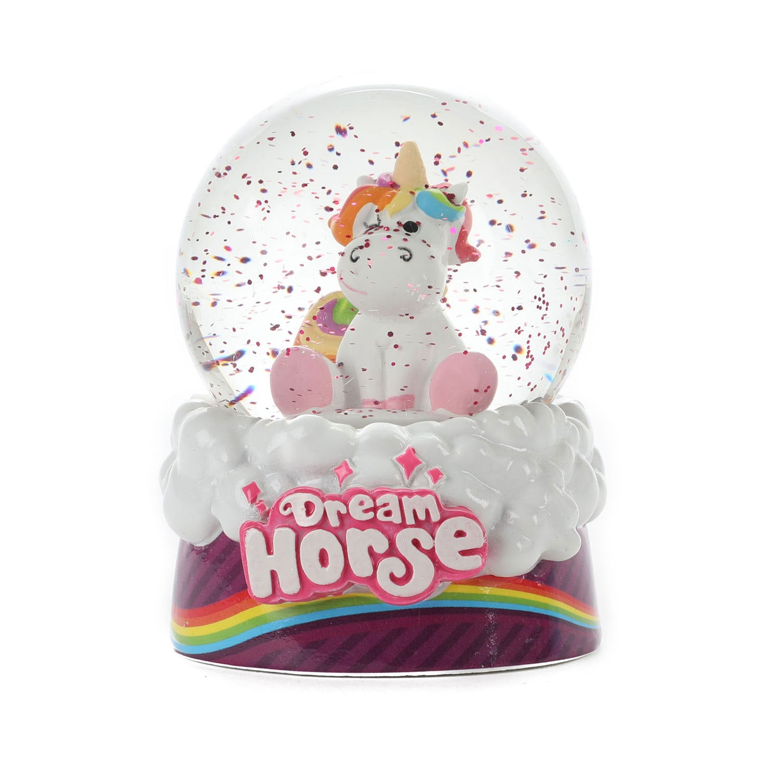Toi-toys toi toys sneeuwbol eenhoorn ø6,5xh9cm