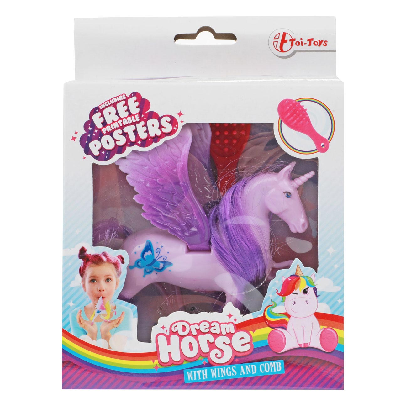 Toi-toys toi toys eenhoorn pegasus met borstel
