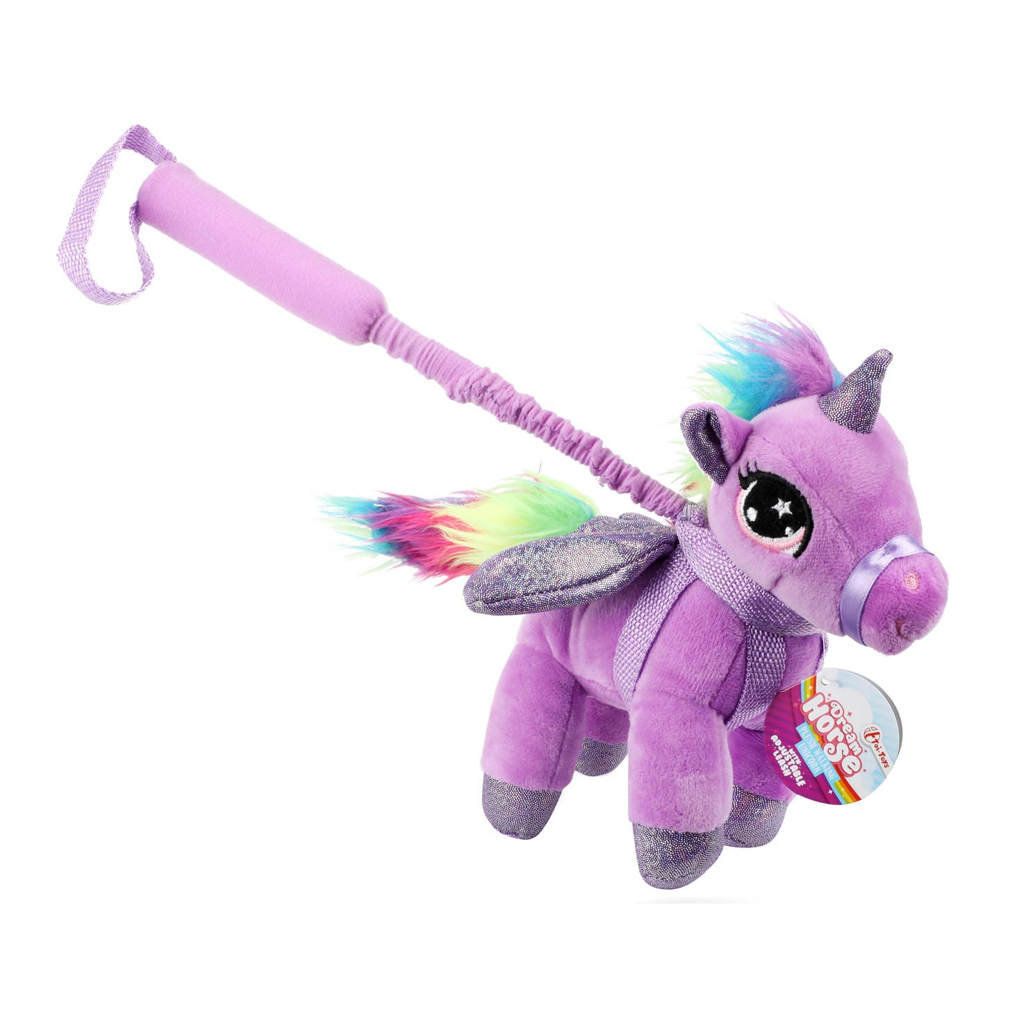 Toi-toys dream horse eenhoorn pluche aan stok