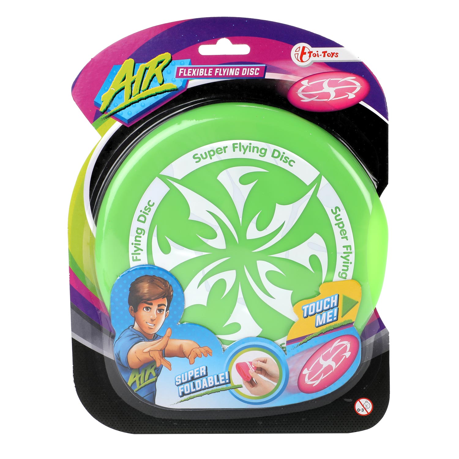 Toi-toys air superflexibele rubberen frisbee 17 cm verschillende uitvoeringen