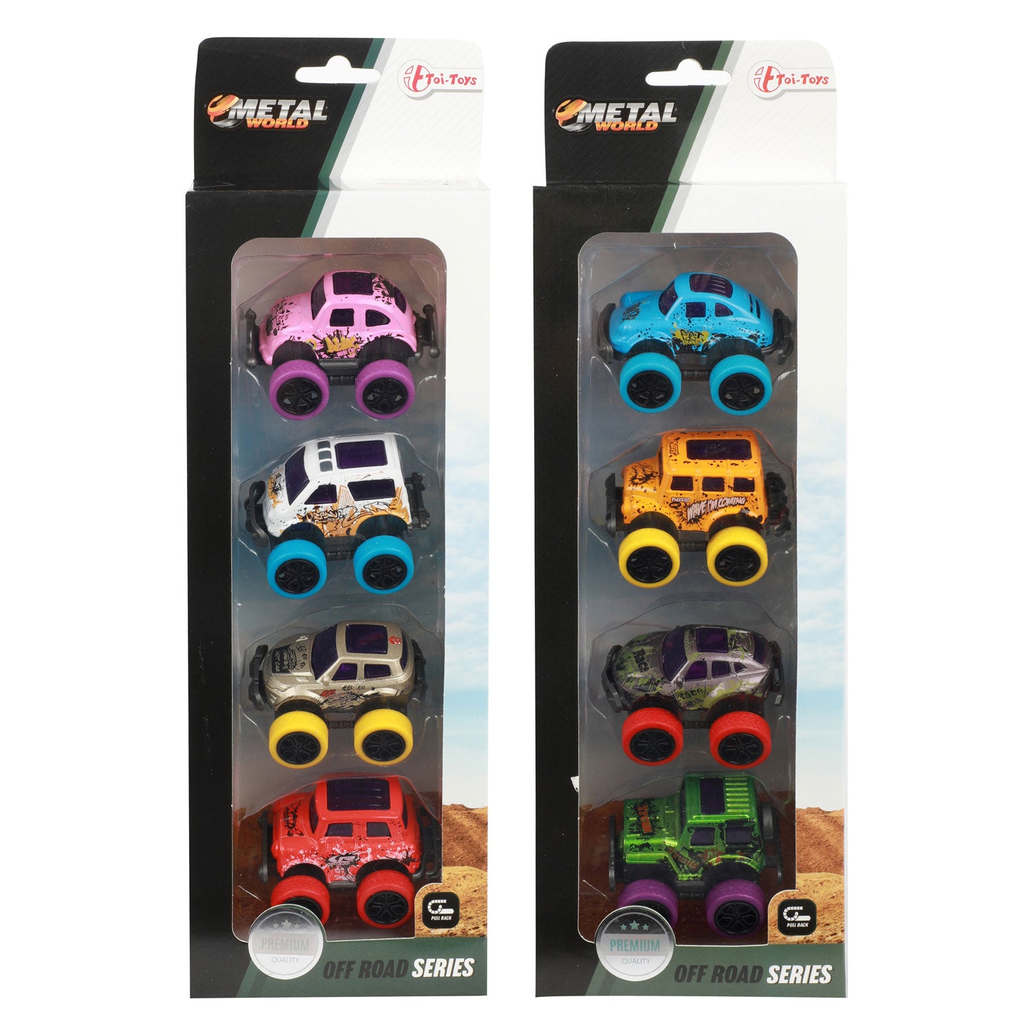Toi-toys toi toys off road mini auto's set a 4