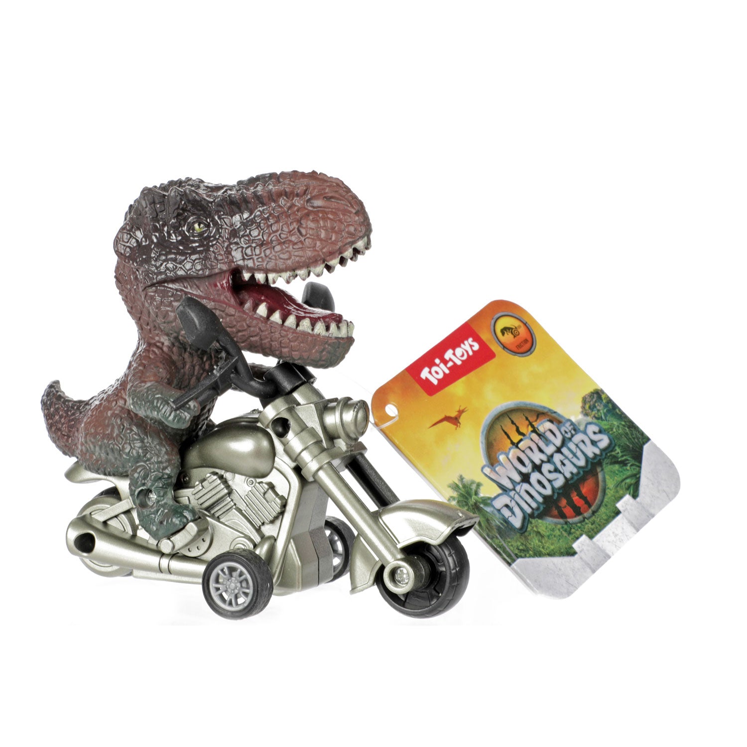 Toi-toys world of dinosaurs frictie dino op motor