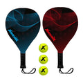 Adrenix padelset racket met 3 ballen - rood