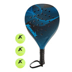 Adrenix padelset racket met 3 ballen - rood