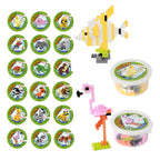 Toi-toys blocks bouwenstenen mini dier in potje