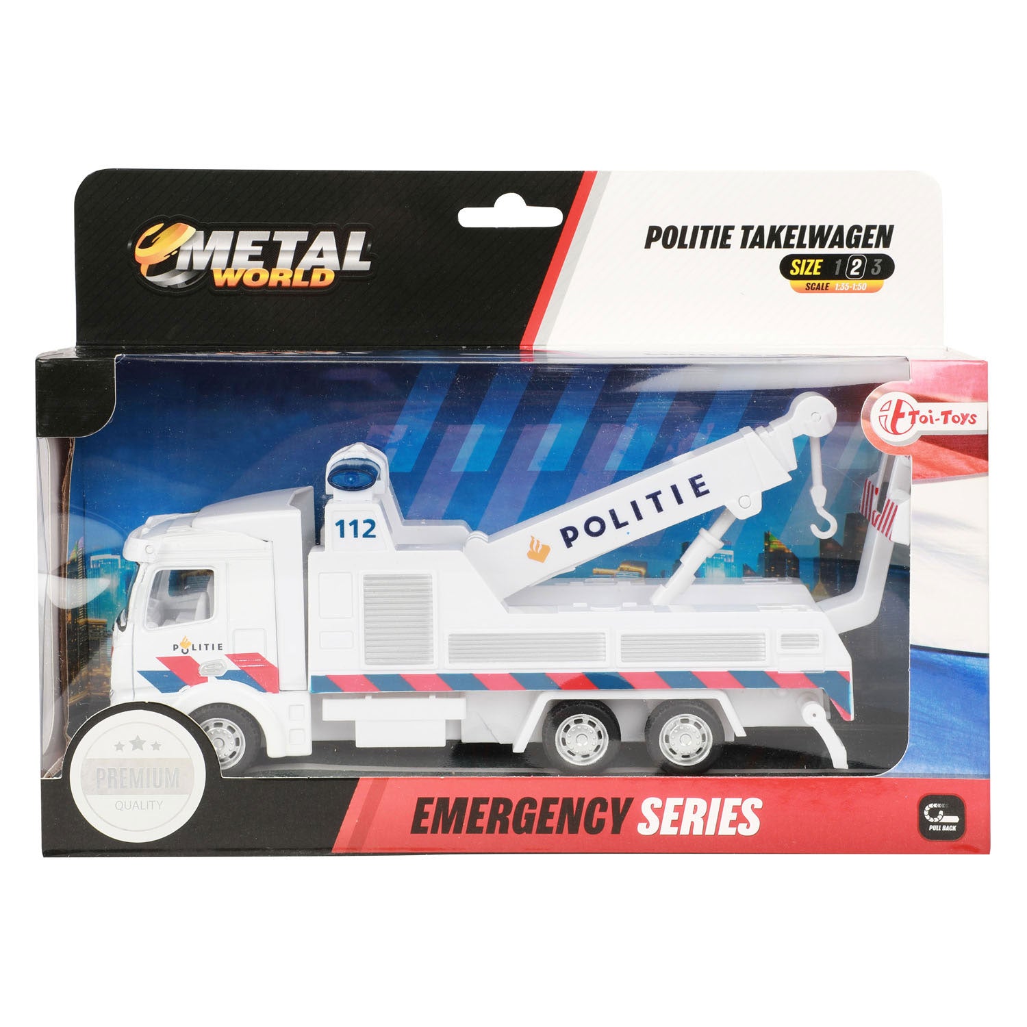 Toi-toys politie sleepwagen die cast nederland pull back