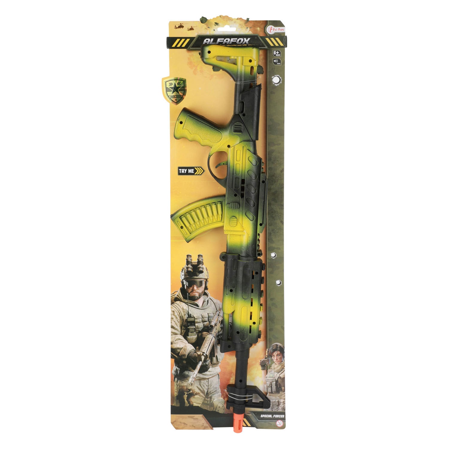 Toi-toys alfafox ratelgeweer ak47 zwart groen