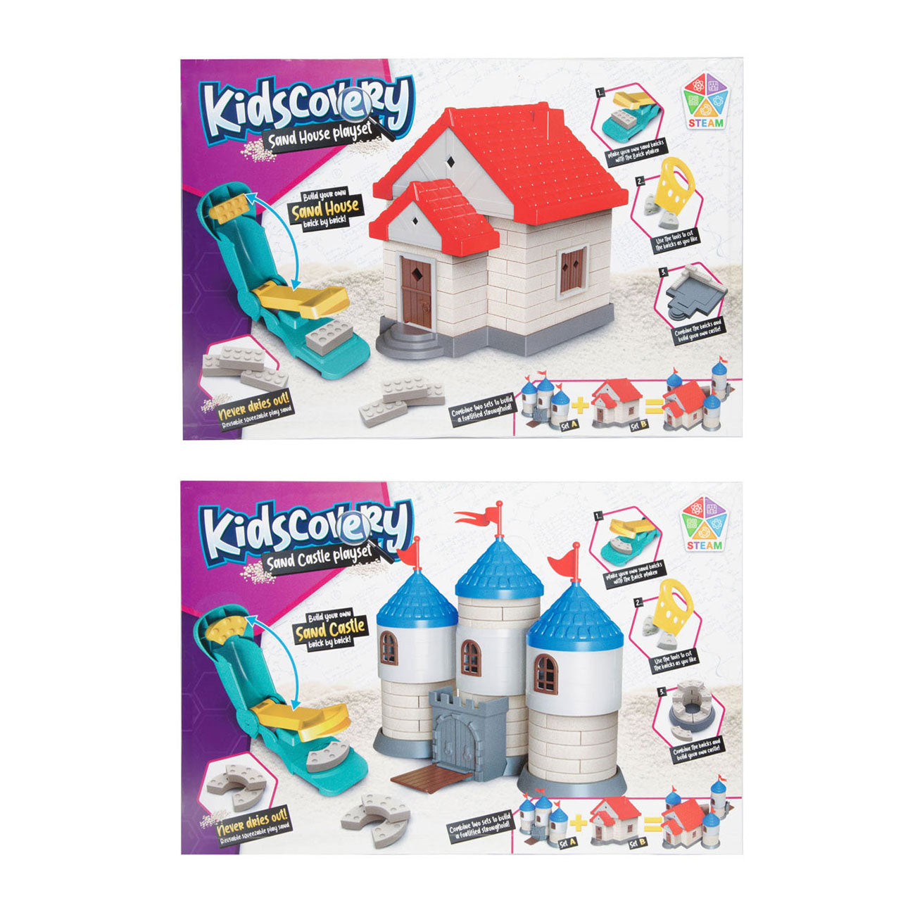 Kidscovery zandhuis bouwen set verschillende uitvoeringen