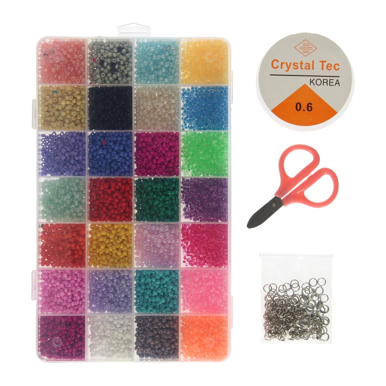 Luxe glaskralen set, 350gr.
