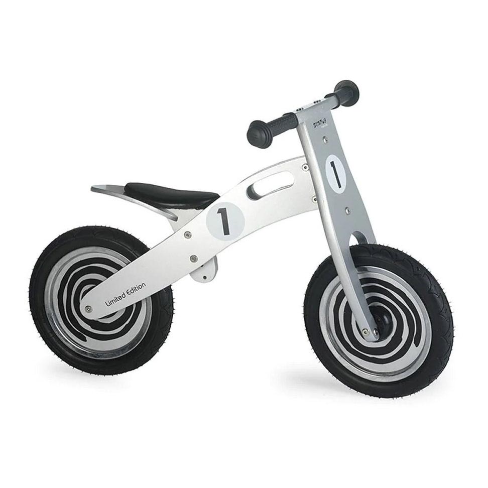 Houten Loopfiets Simply - Zilver