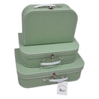 Playwood kartonnen koffer set groen, 3st.