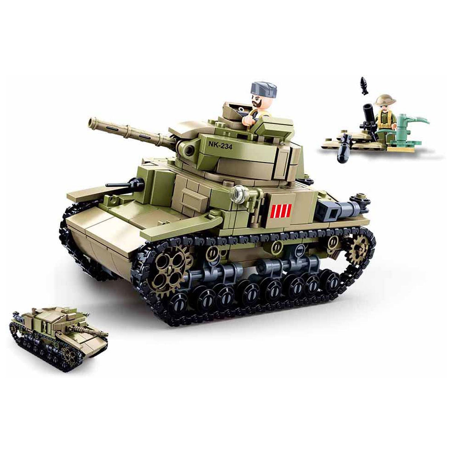 Sluban wwii - italiaanse tank 2in1 - 463dlg.
