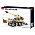Sluban model bricks 8x8 mobiel kanon (m38-b0751)