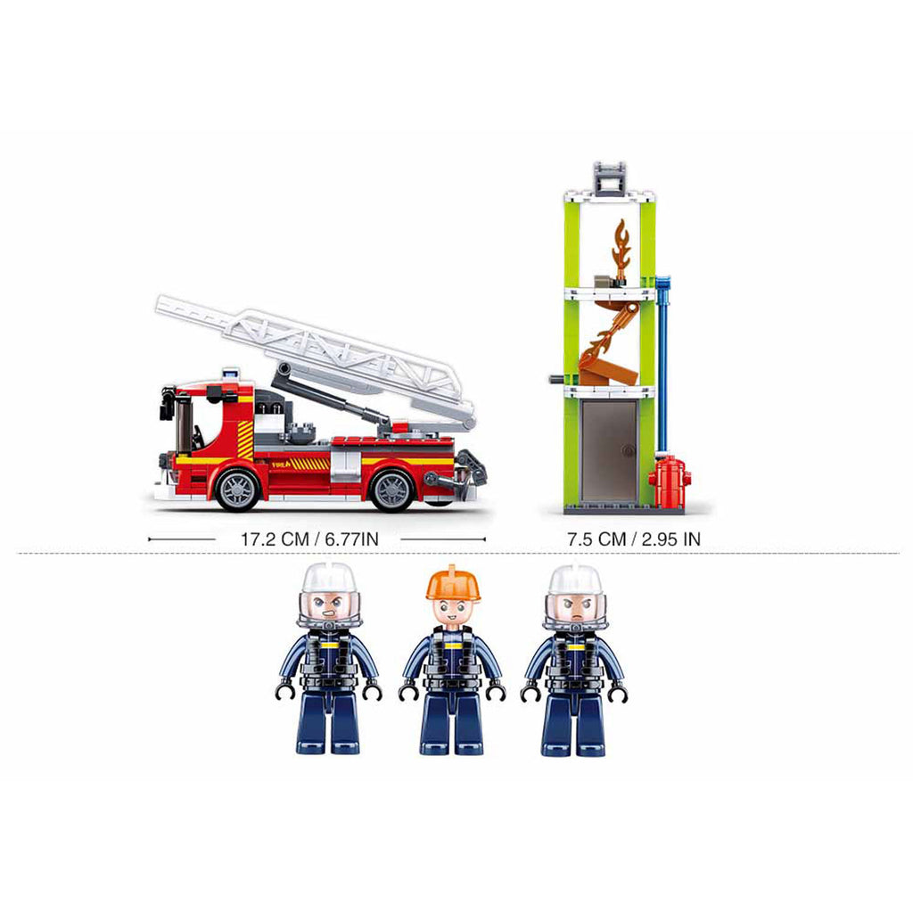 Sluban brandweer ladderwagen oefening