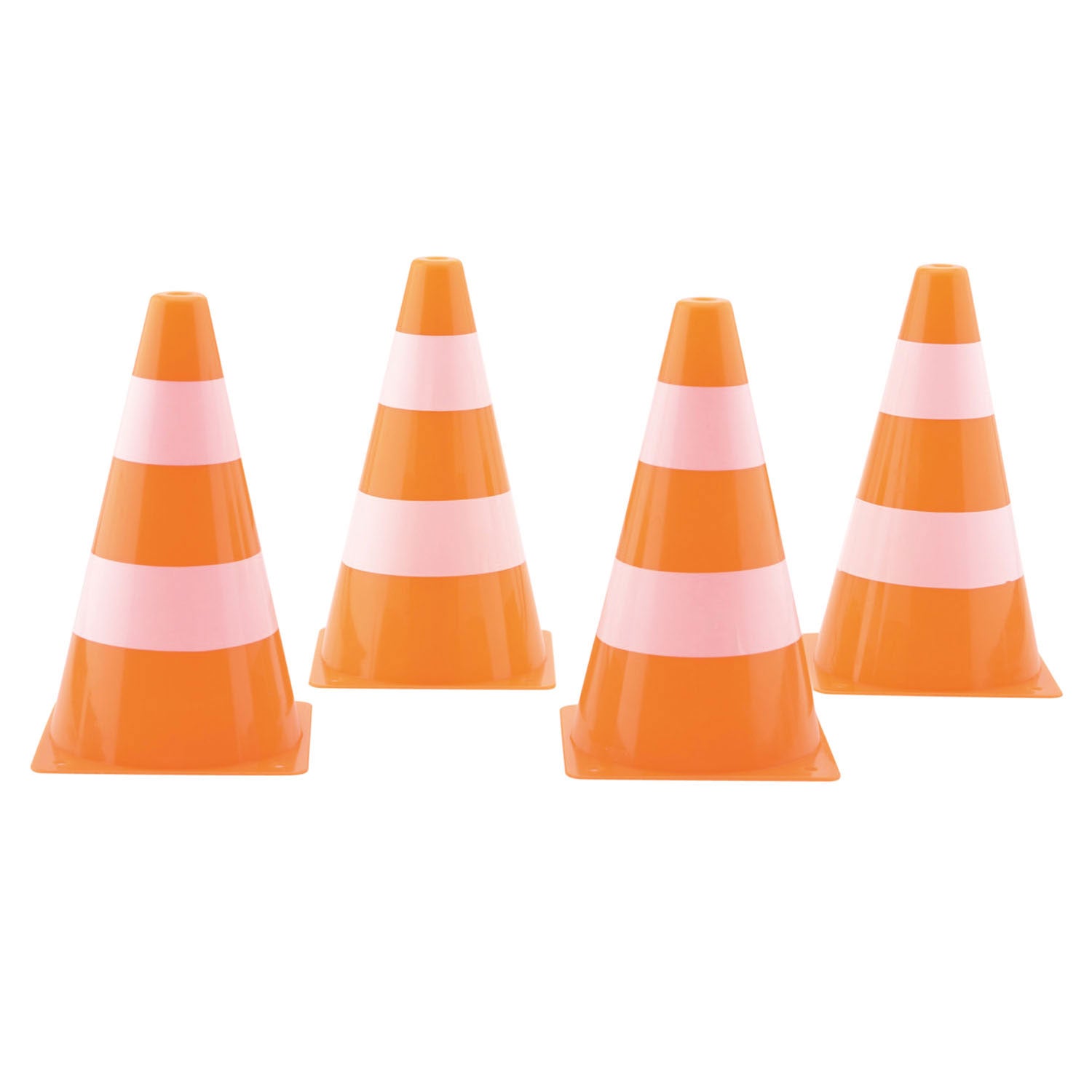 Johntoy sports active oranje witte pylonnen, 4st.