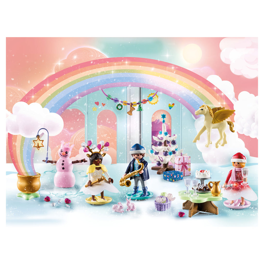 PLAYMOBIL Adventskalender Kerstmis onder de Regenboog 71348