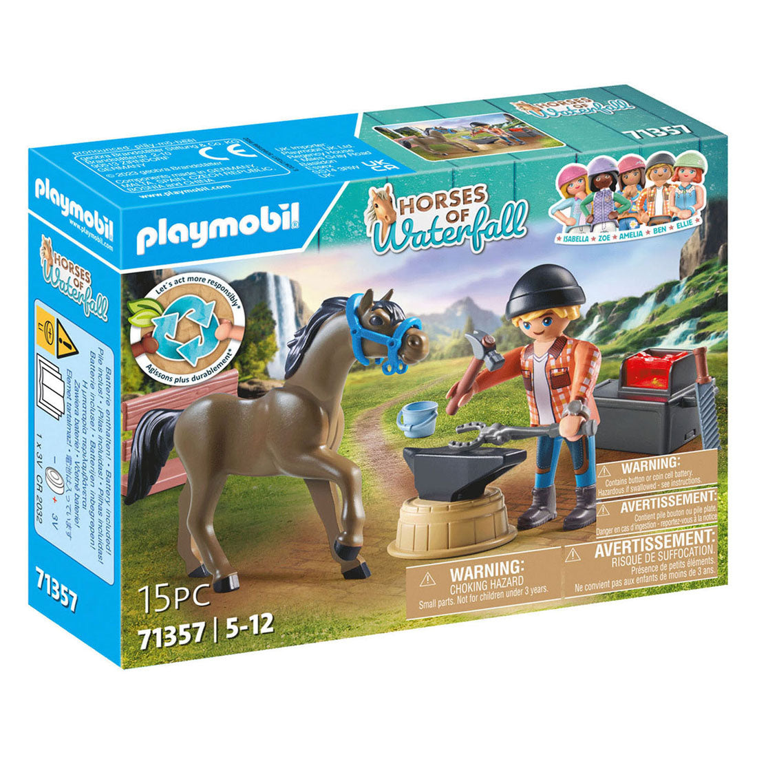 Playmobil Horses of Waterfall Hoefsmid: Ben Achilles 71357
