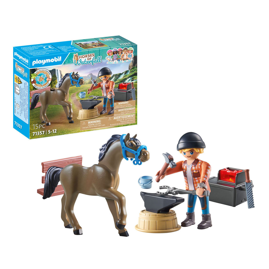 Playmobil Horses of Waterfall Hoefsmid: Ben Achilles 71357