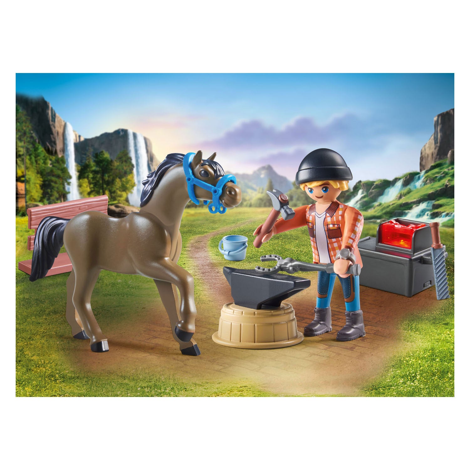 Playmobil Horses of Waterfall Hoefsmid: Ben Achilles 71357