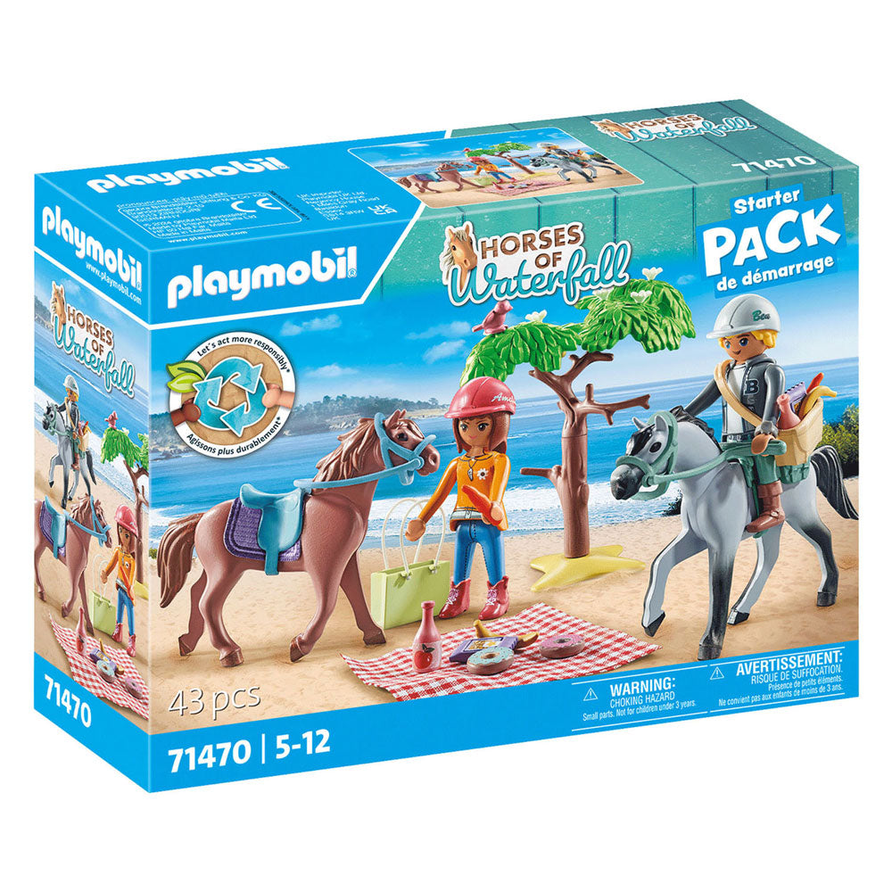 Melia playmobil 71470 starter packs paardrijden naar het strand