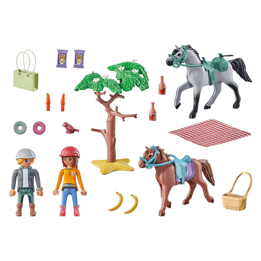 Melia playmobil 71470 starter packs paardrijden naar het strand