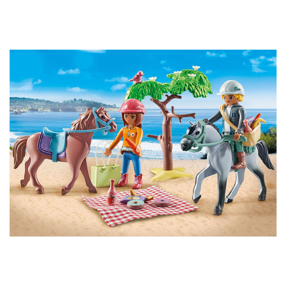 Melia playmobil 71470 starter packs paardrijden naar het strand