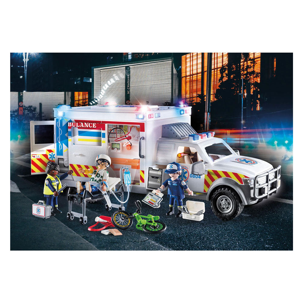 Playmobil 70936 reddingsvoertuig: us ambulance