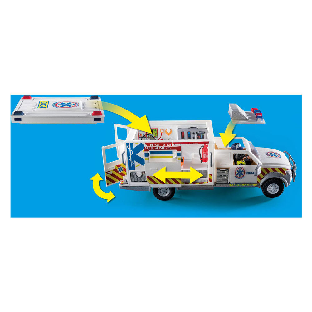 Playmobil 70936 reddingsvoertuig: us ambulance
