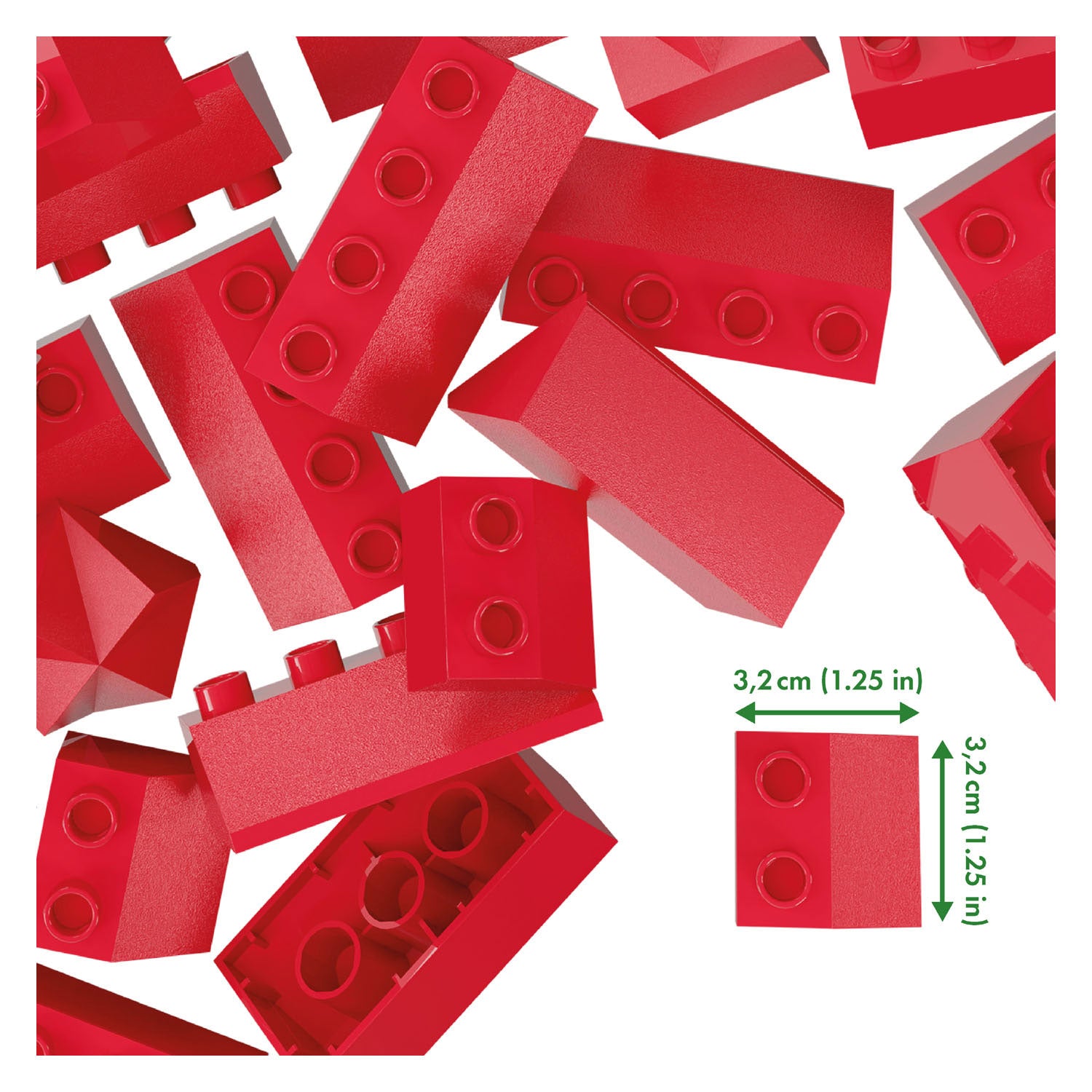 Hubelino dakpannenset bouwblokjes - 124dlg.