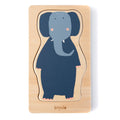 trixie houten 4-lagen puzzel dieren, 5st.
