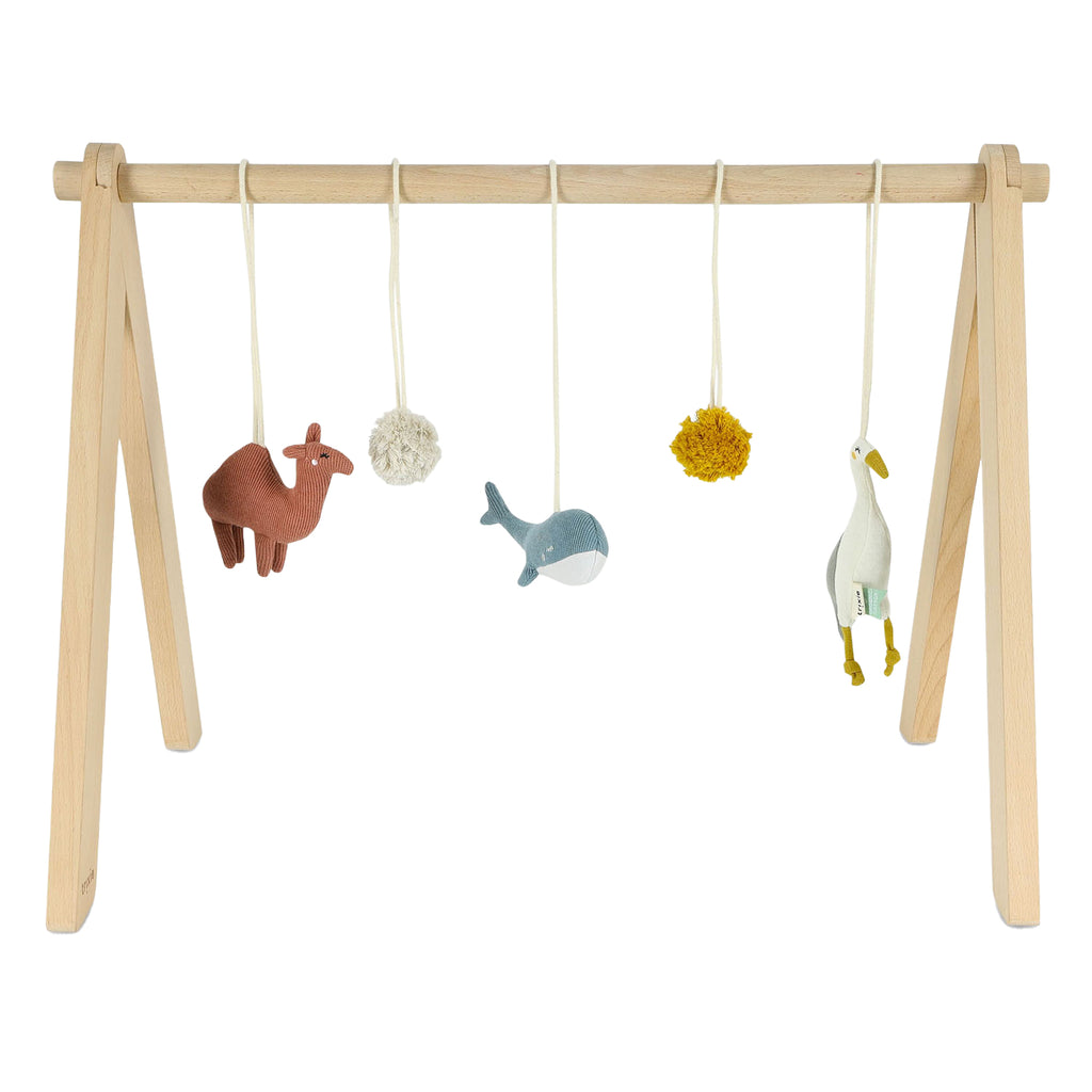 trixie houten babygym kameel, reiger, walvis
