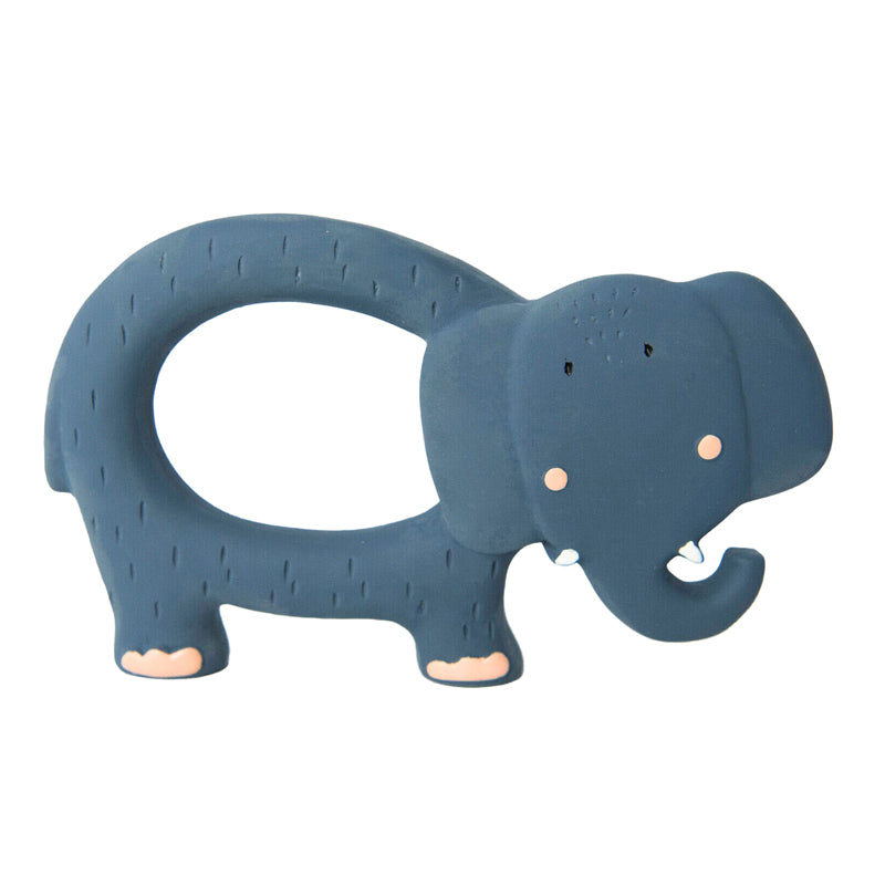 trixie natuurlijk rubber grijpspeeltje - mrs. elephant
