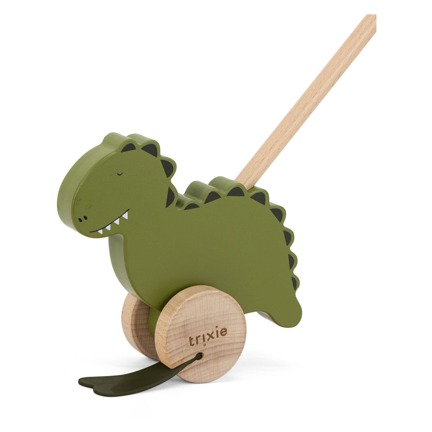 trixie houten duwfiguur - mr. dino