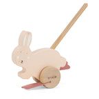 trixie houten duwfiguur - mrs. rabbit