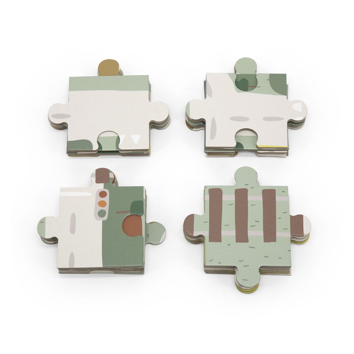 trixie houten stratenpuzzel met accessoires