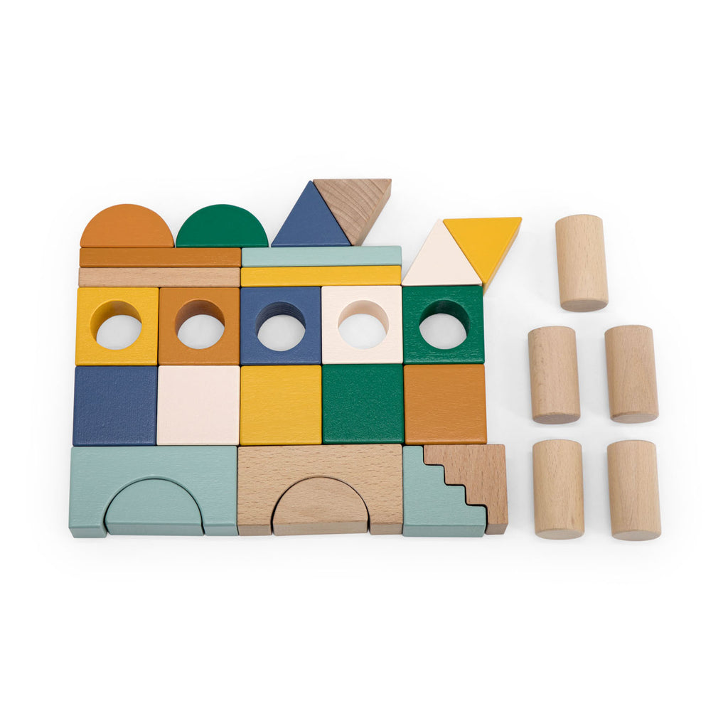 trixie houten blokken stad, 31dlg.
