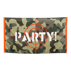 Boland camouflage vlag 'party!'