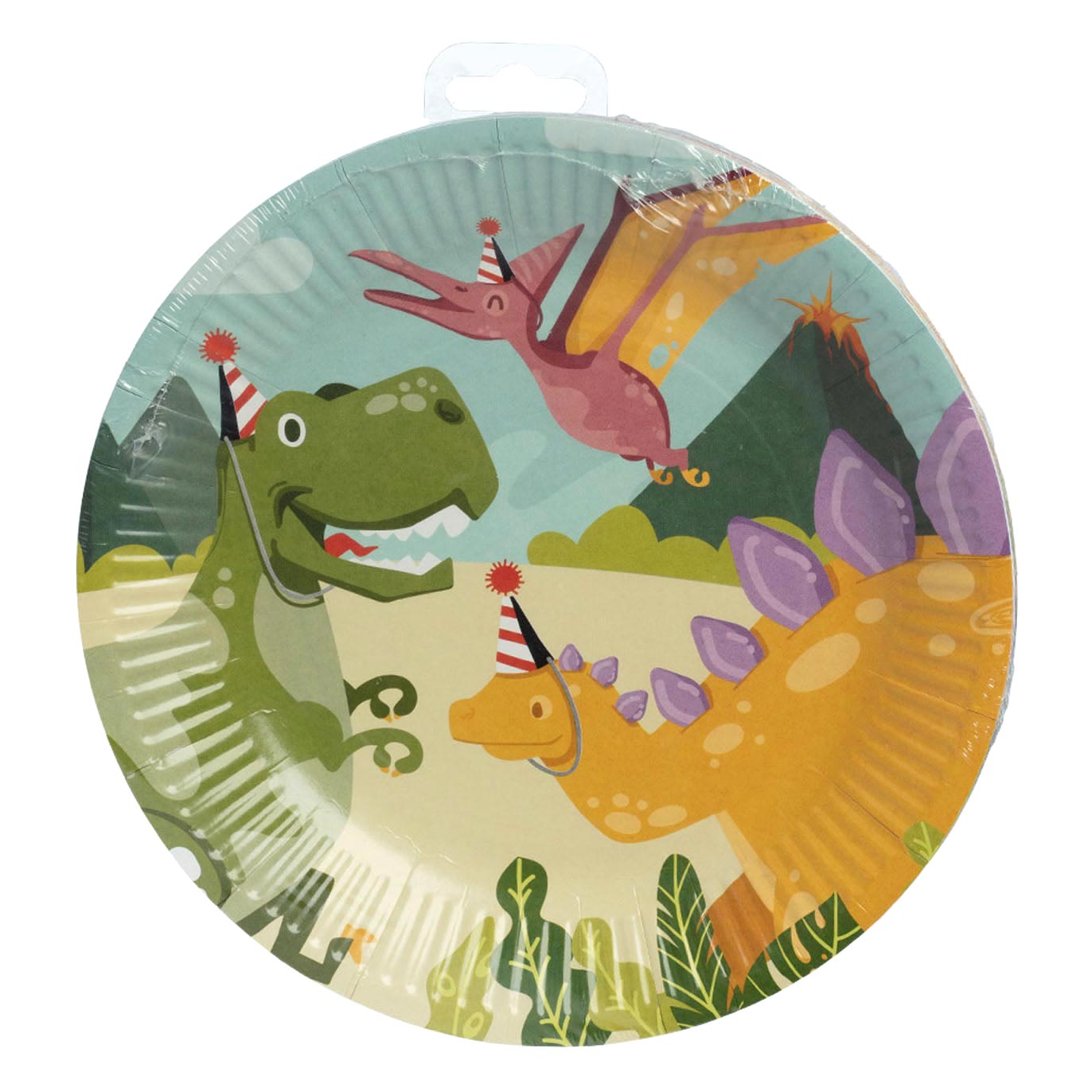 Boland papieren bordjes dino party ø23cm