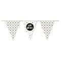Haza witbaard vlaggenlijn happy birthday goud, 10mtr.