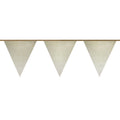 Haza witbaard vlaggenlijn goud glitter, 6mtr.