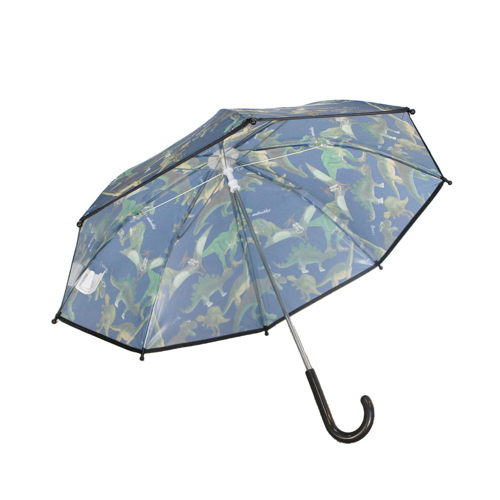 Basic paraplu dino's blauw groen