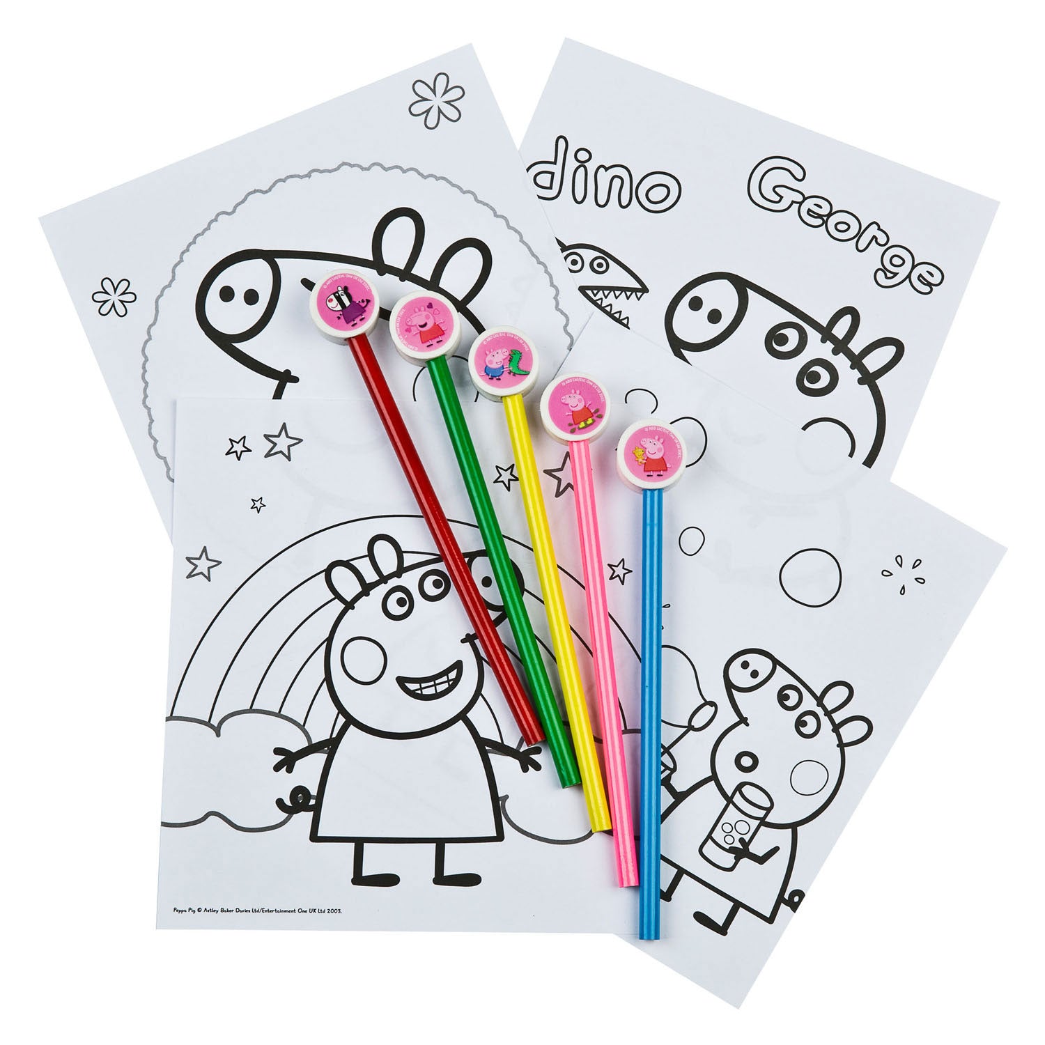 Undercover kleurblok peppa pig met 5 kleurpotloden