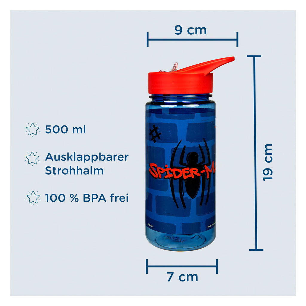Drinkfles spiderman | 4 stuks