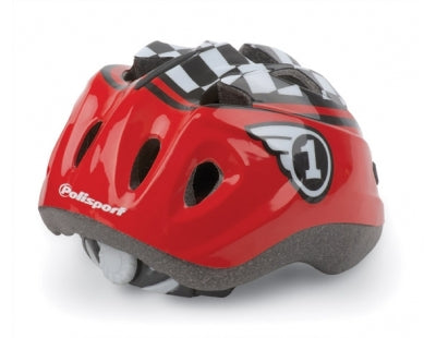 Polisport Kinderhelm Race. maat: XS (46 53 cm), kleur: rood zwart