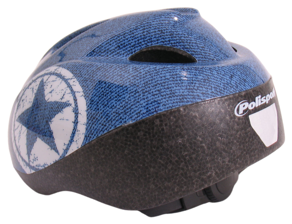 Polisport kinderhelm Jeans. maat: S (52 56 cm), kleur: Blauww