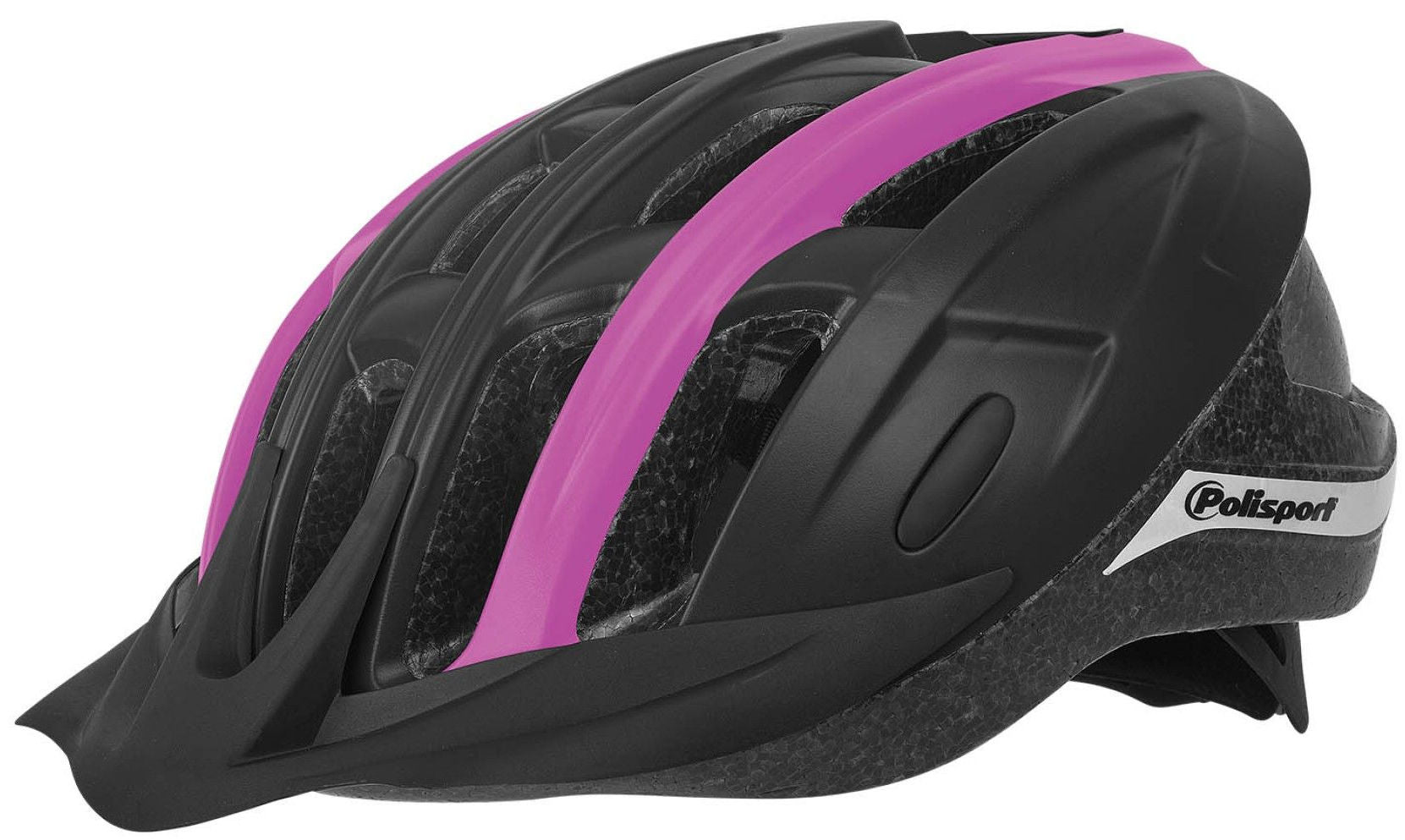 Polisport ride in fietshelm l 58-62cm zwart fuchsia