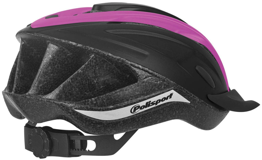 Polisport ride in fietshelm l 58-62cm zwart fuchsia