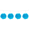 Folat blauwe pompom slinger