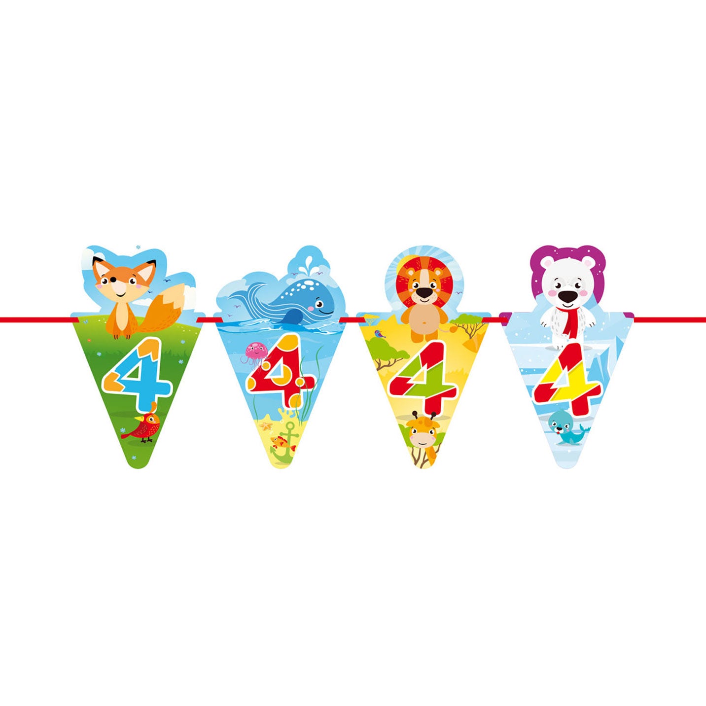 Folat bv vlaggenlijn dieren - 4 jaar